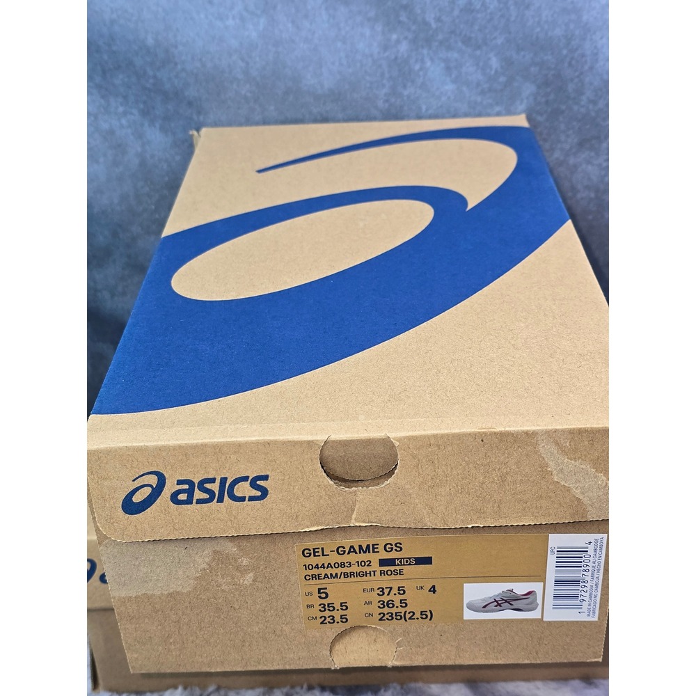 NWB Asics Gel-Game GS Tennis Shoes White Pink/Rose Athletic Sneakers Kid SZ 5 - Picture 8 of 8